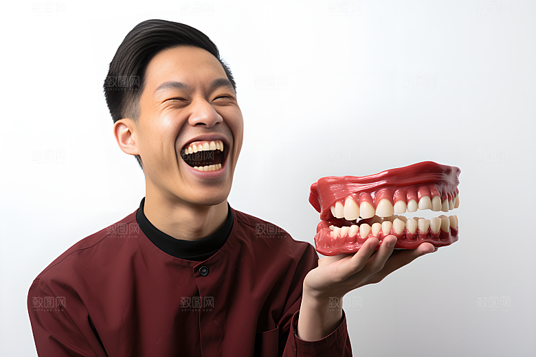 牙科广告人物牙科诊所科普摄影图