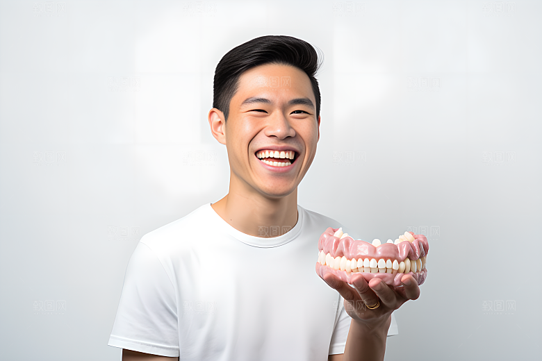 牙科广告人物牙病防治高清摄影图