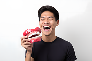 牙科广告人物看牙医牙科诊所摄影图