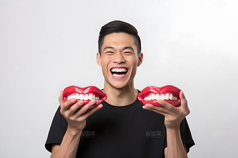 牙科广告人物人物肖像口腔医院摄影图