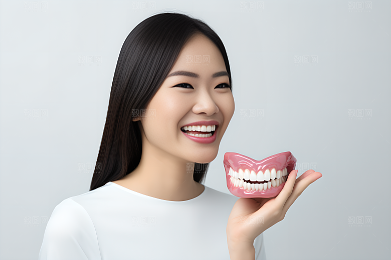 牙科广告人物人物肖像科普摄影图