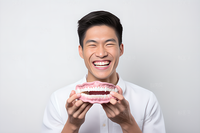 牙科广告人物牙病防治高清摄影图