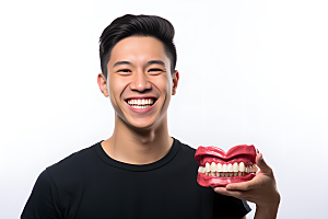 牙科广告人物看牙医人物肖像摄影图