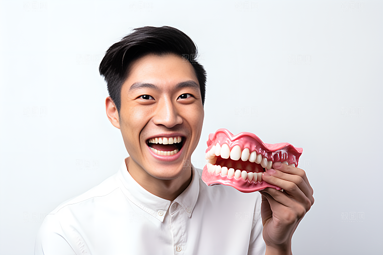 牙科广告人物科普看牙医摄影图