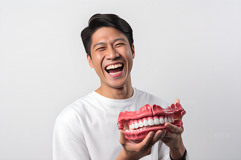牙科广告人物笑容口腔医院摄影图
