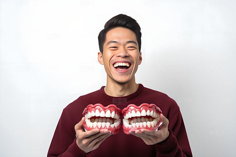 牙科广告人物牙科诊所科普摄影图