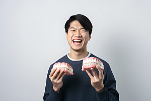 牙科广告人物牙病防治牙科诊所摄影图