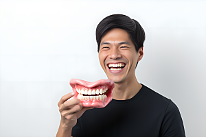牙科广告人物看牙医牙病防治摄影图