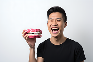 牙科广告人物牙科诊所高清摄影图