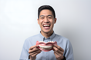 牙科广告人物人物肖像看牙医摄影图