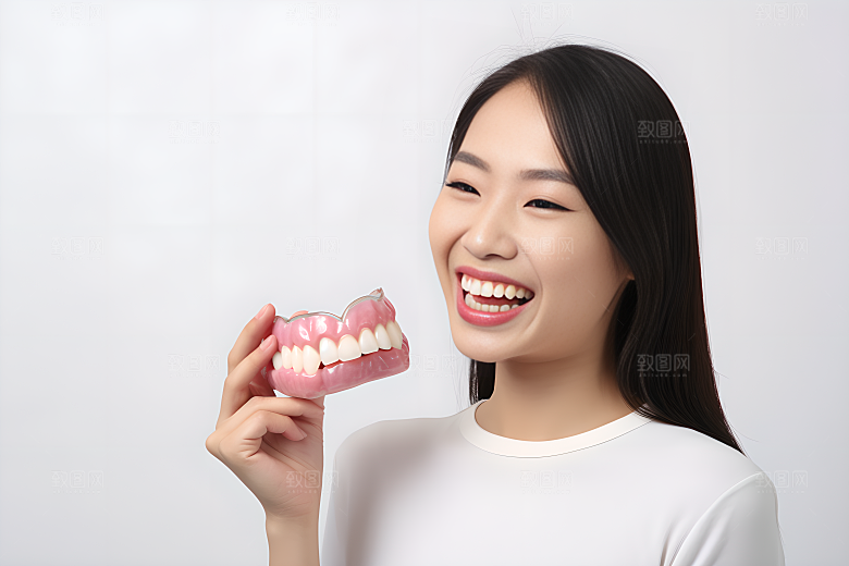 牙科广告人物口腔医院人物肖像摄影图