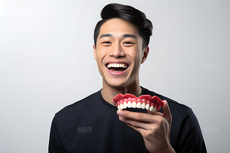 牙科广告人物牙科诊所牙病防治摄影图