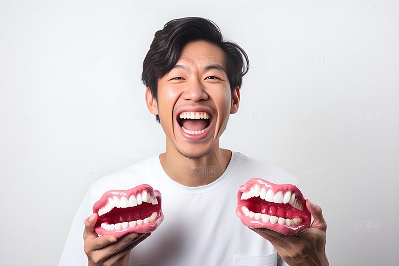 牙科广告人物高清口腔医院摄影图