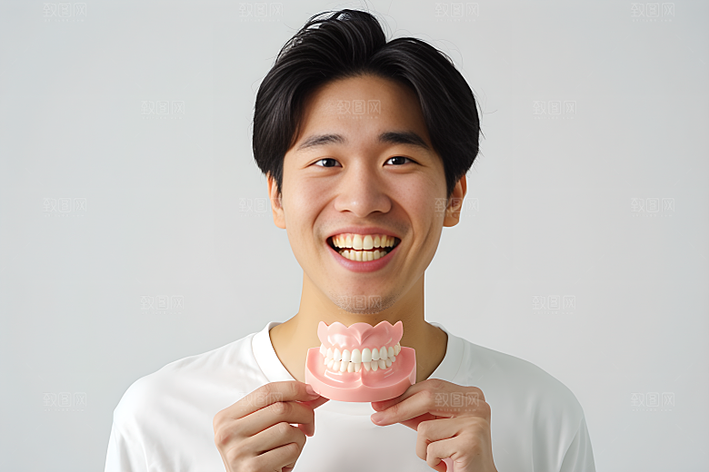 牙科广告人物牙病防治高清摄影图
