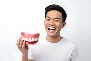牙科广告人物人物肖像牙病防治摄影图