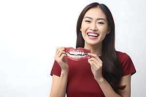 牙科广告人物人物肖像高清摄影图