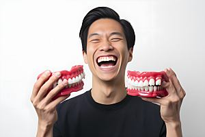 牙科广告人物科普人物肖像摄影图