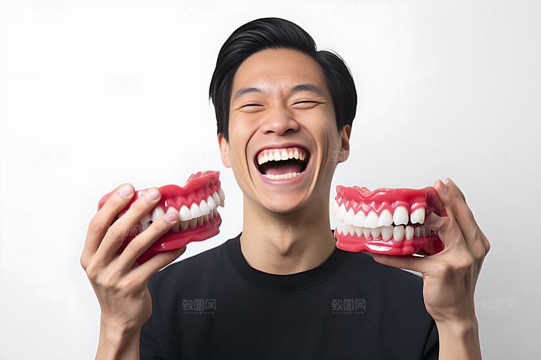 牙科广告人物科普人物肖像摄影图
