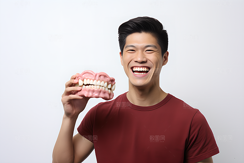 牙科广告人物笑容人物肖像摄影图