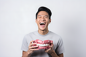 牙科广告人物人物肖像牙科诊所摄影图