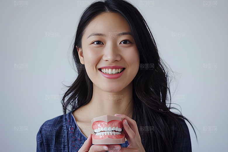 牙科广告人物牙病防治人物肖像摄影图