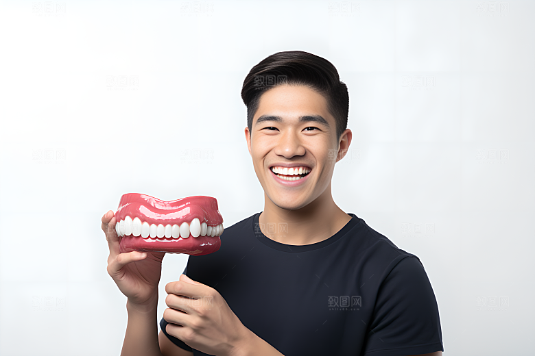 牙科广告人物高清科普摄影图