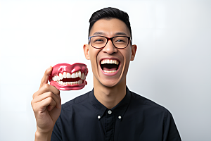 牙科广告人物口腔医院看牙医摄影图