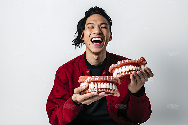 牙科广告人物笑容人物肖像摄影图