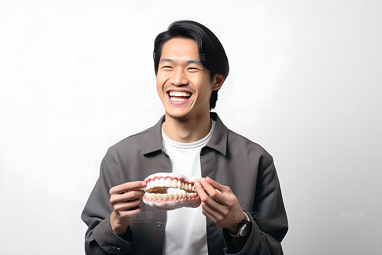 牙科广告人物牙科诊所科普摄影图