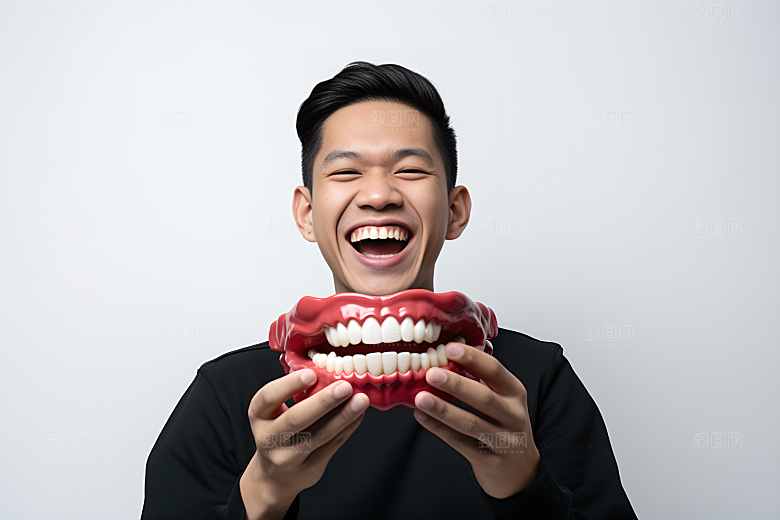 牙科广告人物人物肖像看牙医摄影图