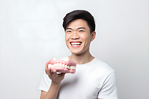 牙科广告人物口腔医院牙病防治摄影图