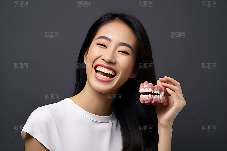 牙科广告人物牙科诊所人物肖像摄影图