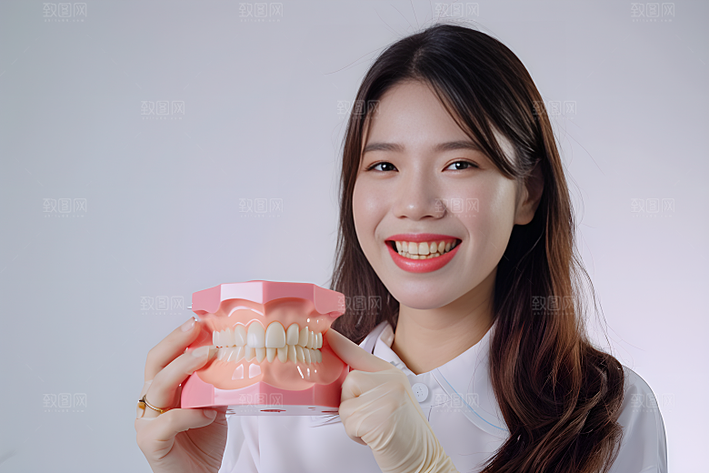 牙科广告人物口腔医院高清摄影图