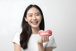 牙科广告人物牙科诊所看牙医摄影图