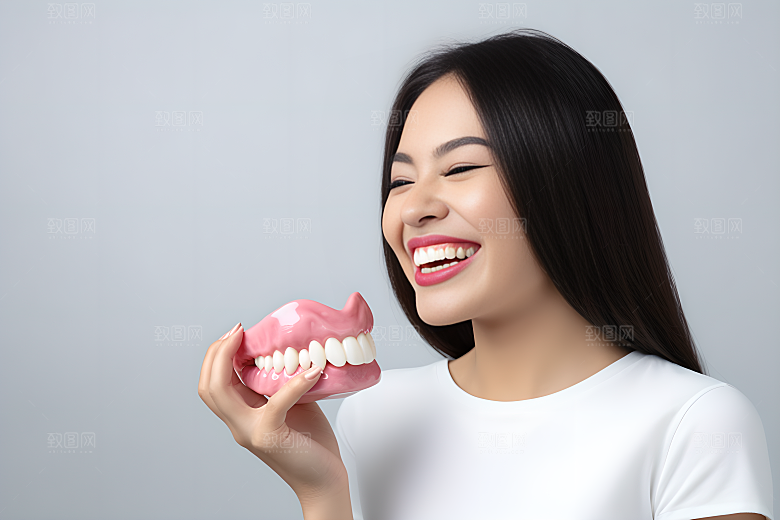牙科广告人物口腔医院人物肖像摄影图