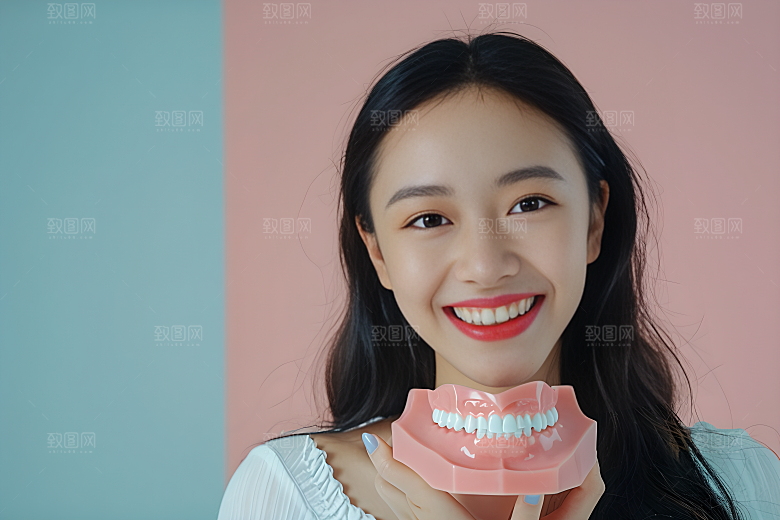 牙科广告人物牙科诊所笑容摄影图