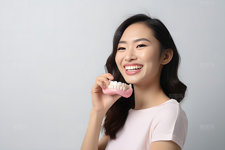 牙科广告人物高清口腔医院摄影图