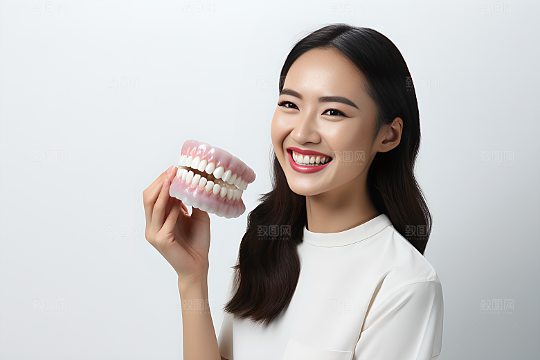 牙科广告人物牙科诊所人物肖像摄影图