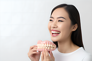 牙科广告人物牙科诊所牙病防治摄影图