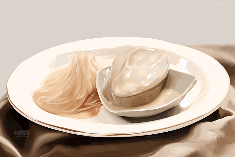 燕窝美容补品插画