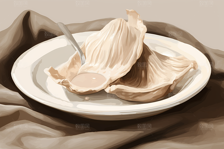 燕窝美容补品插画
