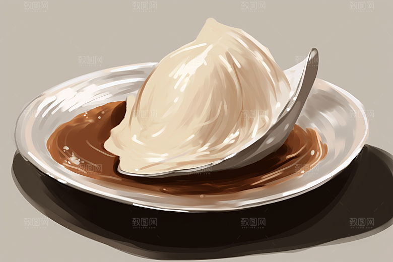 燕窝美容健康插画