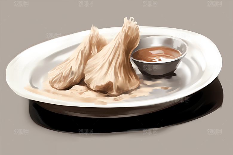 燕窝养颜补品插画