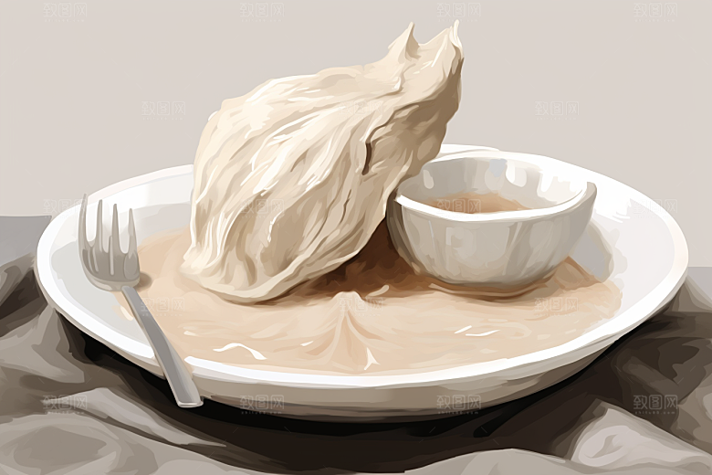 燕窝保健品养颜插画