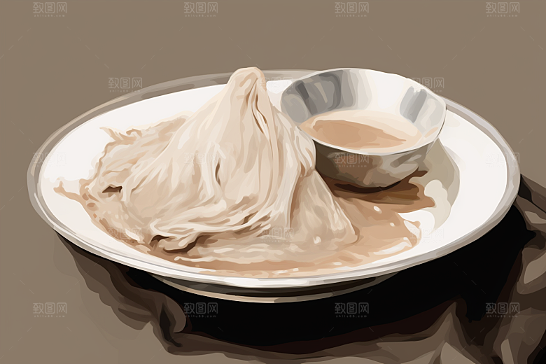 燕窝美味健康插画
