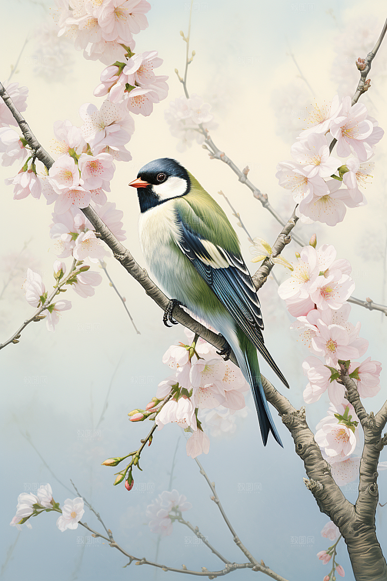燕子国画笔墨插画