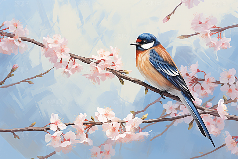 燕子中式中国风插画