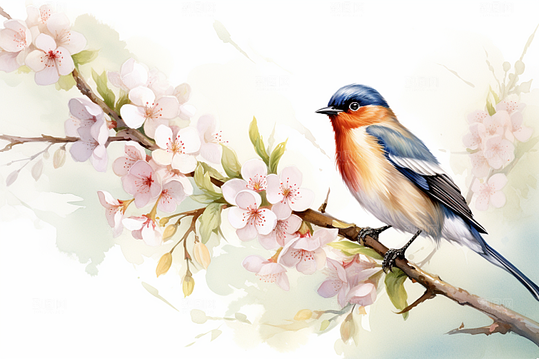 燕子中国风春天插画
