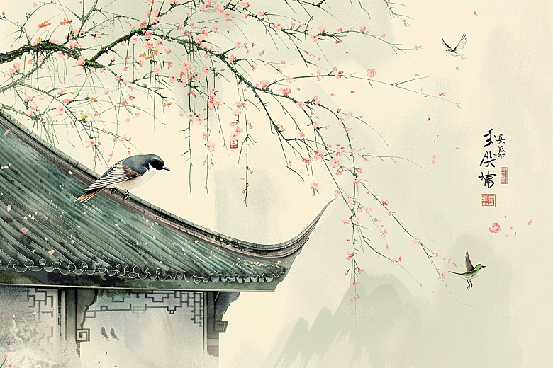 燕子春天春季插画