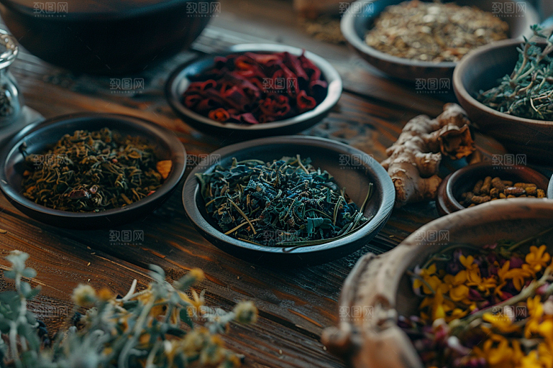 香料自然调味料摄影图